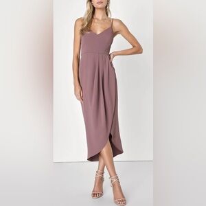 Lulu’s Reinette Mauve Purple Midi Dress